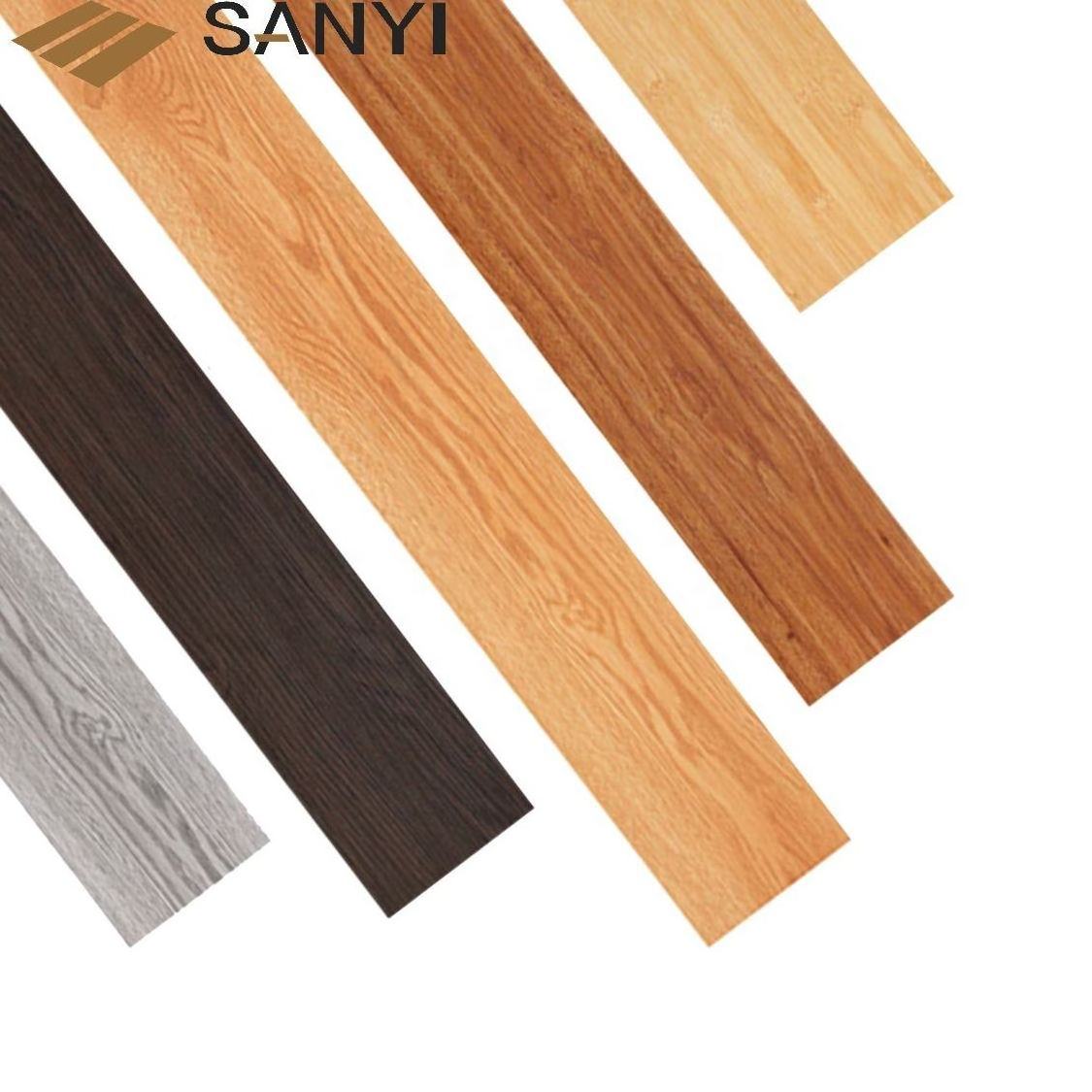 Peel and Stick Tile Waterproof Wood Anti Fire Self Adhesive Pvc Floor Click Hybrid Spc Flooring