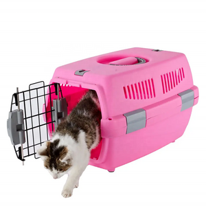 Wholesale pet plastic cage carriers air carrier box dog cat cage airline approved pet flight carrier