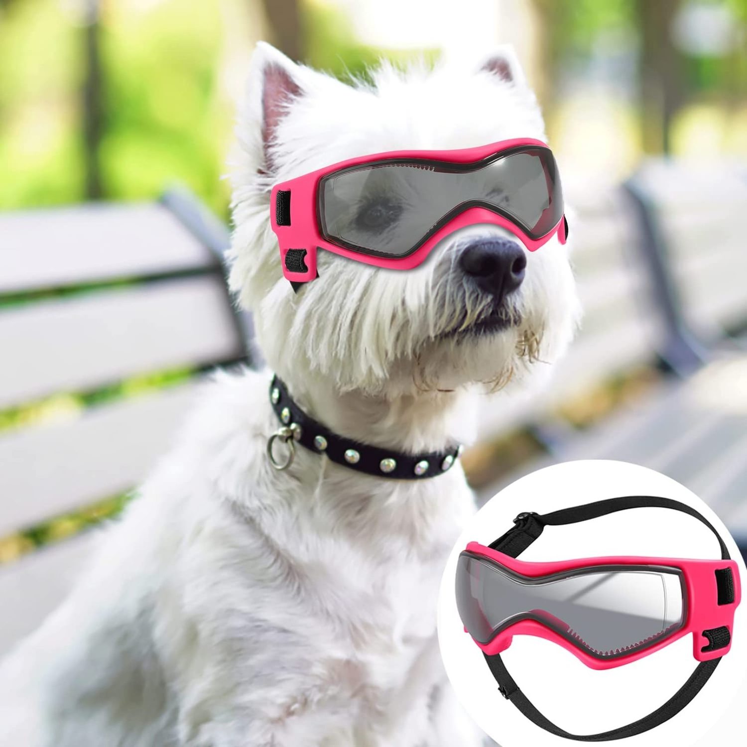 Dog Goggles Small Breed, Dog Sunglasses for Small Breed UV Protection Eyewear for Small Dog