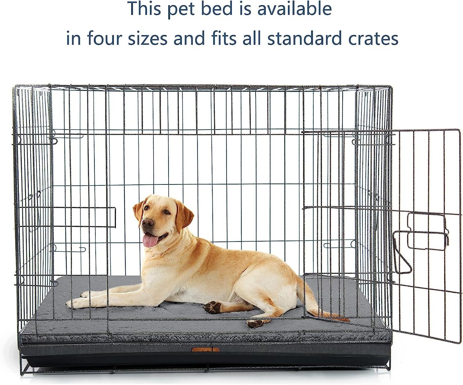 Dog Bed for Large Dogs, Big Orthopedic Egg Crate Foam Dog Pad with Removable Washable Cover, Pet Bed Mat