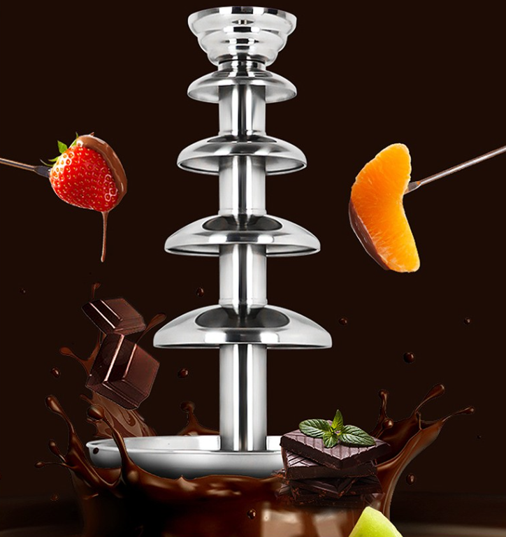 Sanying Commercial Chocolate Fountain Cascade Machine 5 tie Chocolate Fondue Fountain Machine