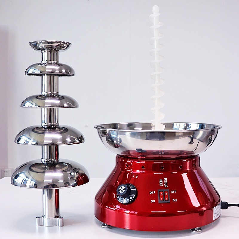 Sanying Commercial Chocolate Fountain Cascade Machine 5 tie Chocolate Fondue Fountain Machine