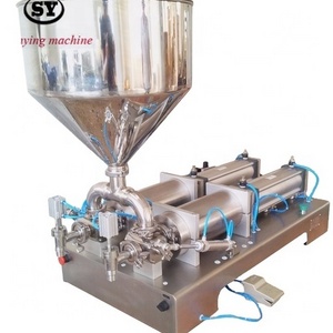 SY G2WG-500 Double nozzle cosmetic cream sauce honey paste piston filling machine