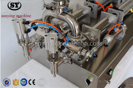 SY G2WG-500 Double nozzle cosmetic cream sauce honey paste piston filling machine