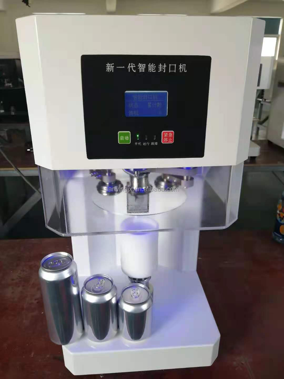 Commercial Plastic Soda Can Sealer Machine Automatic Pet Bottle Seamer Tin Can Sealing Machine