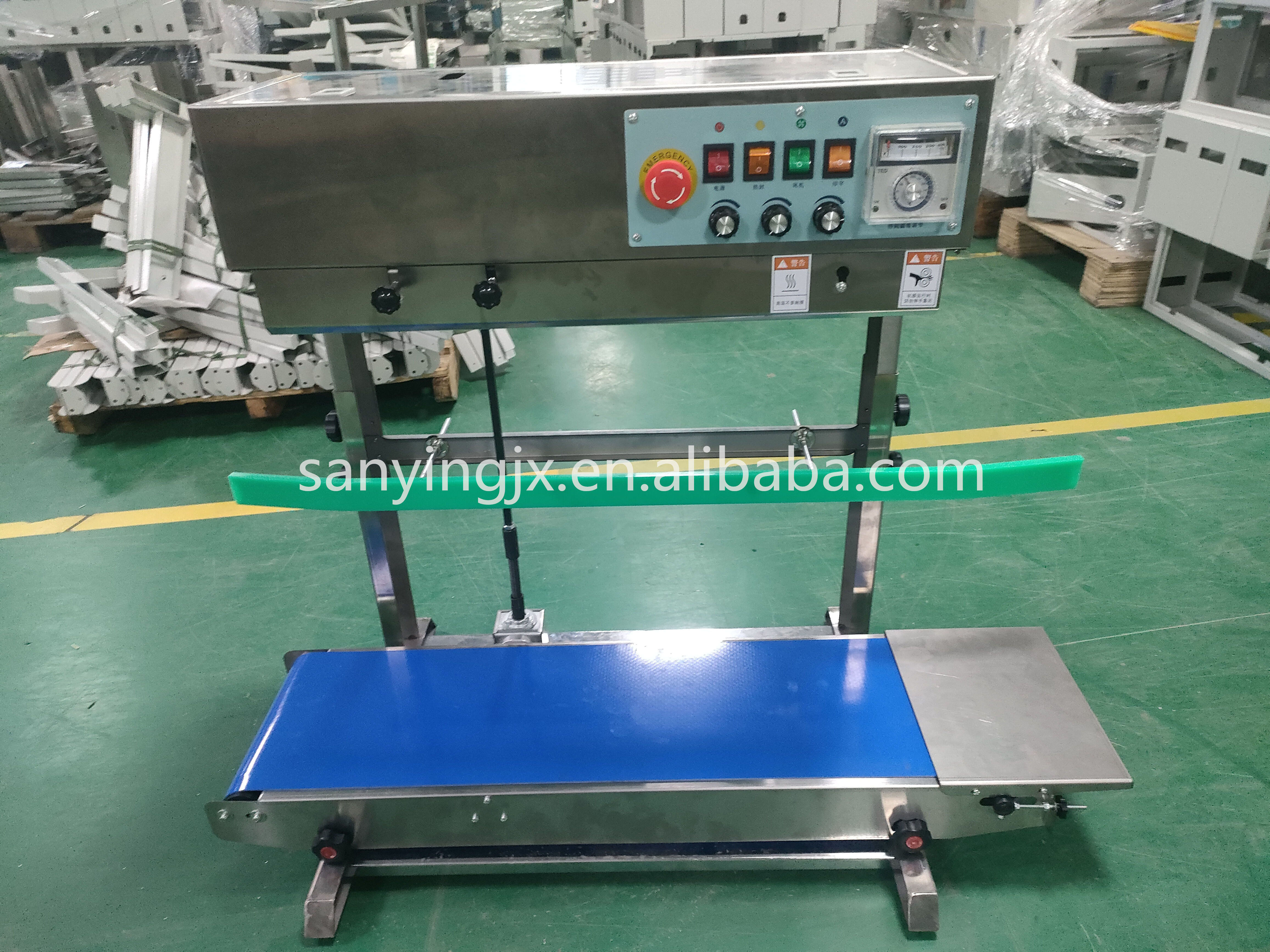 Heavy Duty FR-5525 Vertical Continuous Band Sealer Plastic Film Big Stand Pouch Rice Bag Sealing Machine