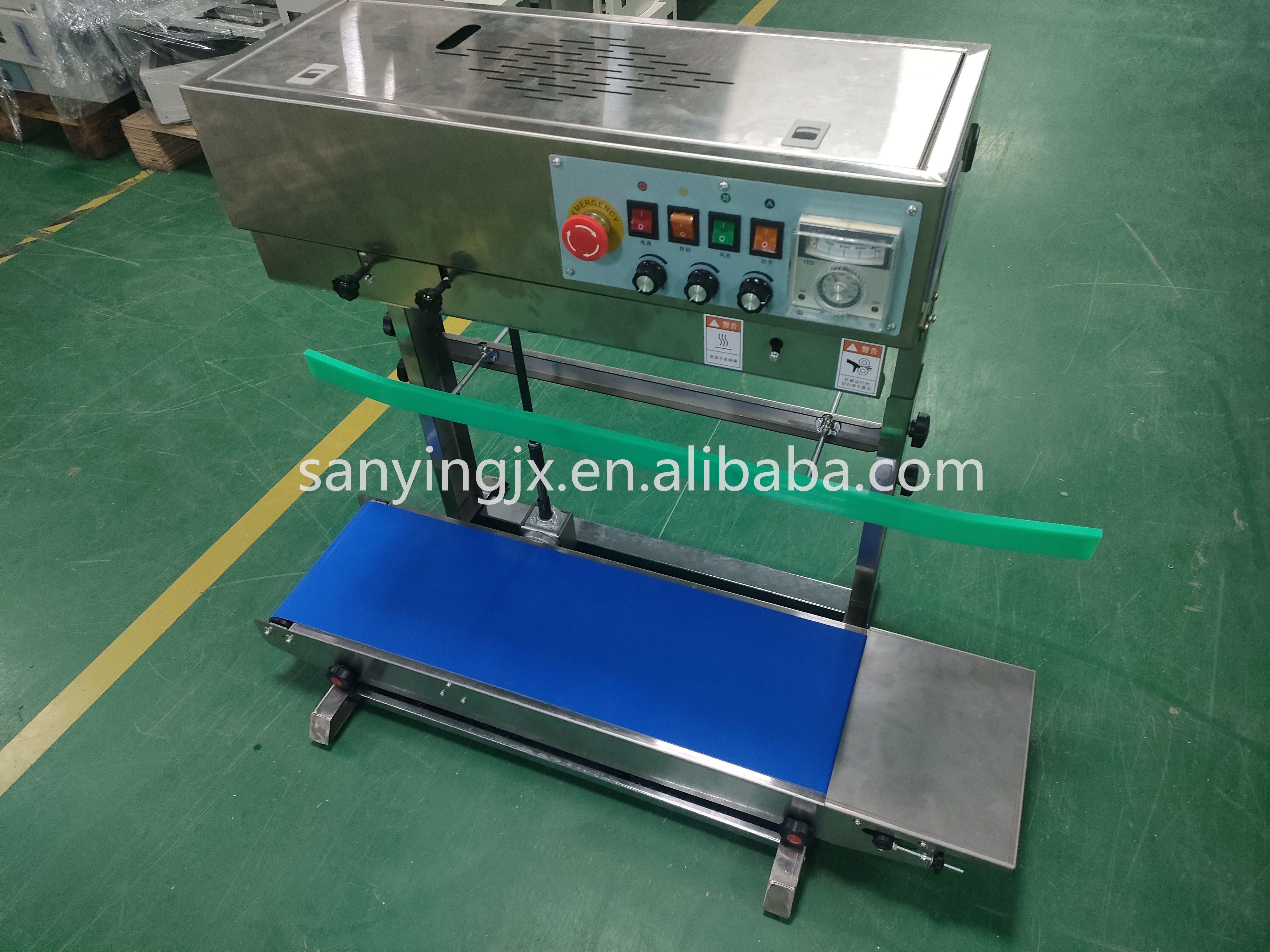 Heavy Duty FR-5525 Vertical Continuous Band Sealer Plastic Film Big Stand Pouch Rice Bag Sealing Machine