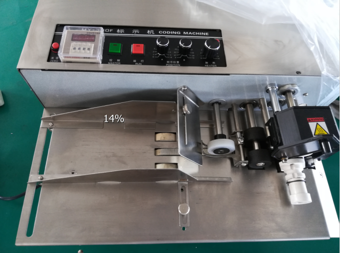 MY-380F/W Stainless Steel Solid Ink Expiry Date Batch Coding Machine For Plastic Bags