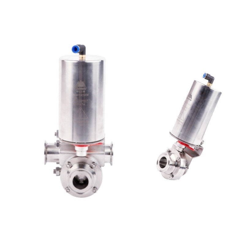 Dairy food grade Pneumatic sanitary stainless steel  Vacuum Pneumatic  butterfly valve