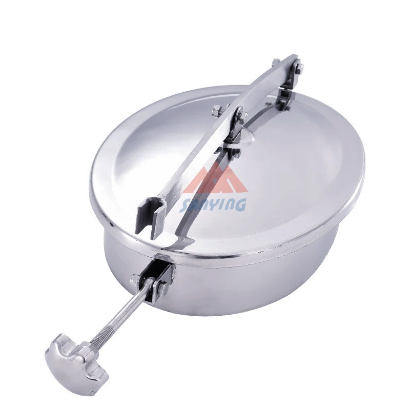 Round Oval Hydraulic Stainless Steel Manhole Cover Price Sanitary Tank Manway