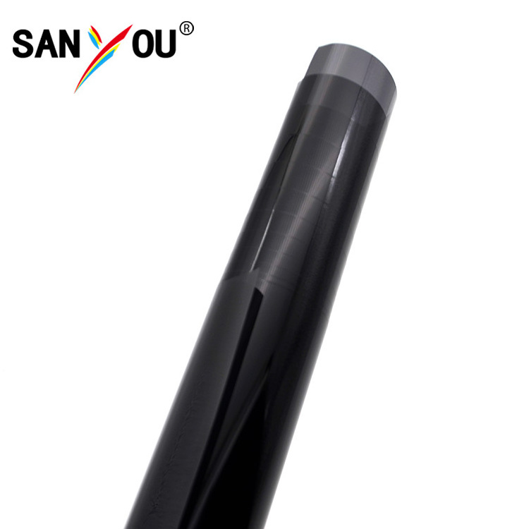 Best 1ply Insulfilm Glue Tinted Super Super Dark Smoke Car Window Film UV Blocking Solar Tint Film China Manufacture BLACK PET