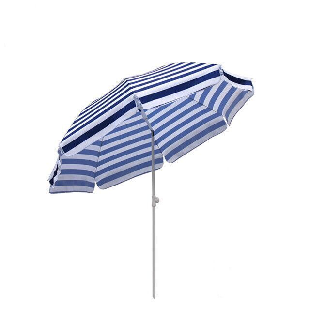 6 FT High quality Custom printed Stripe  color fabric umbrella parasol beach umbrella polyester