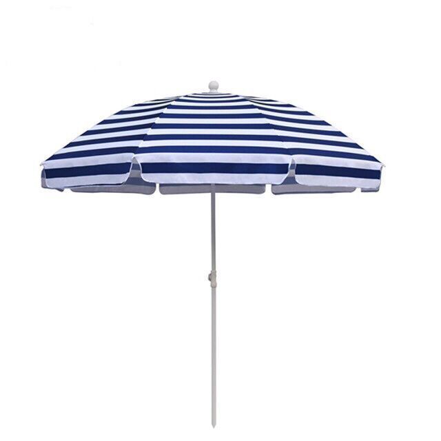 6 FT High quality Custom printed Stripe  color fabric umbrella parasol beach umbrella polyester