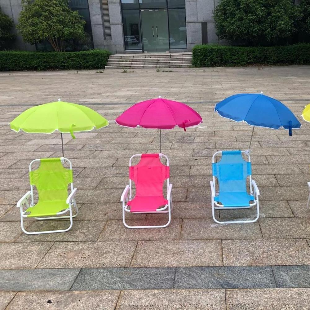 Kids Easy Foldable Beach Chair umbrella Cheap Easy Take Outdoor lightweight baby folding camping chair moon chairs with umbrella