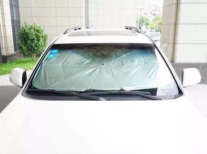 New upgrade front windshield sunshade car window umbrella silver glue sunscreen protector umbrella front portable for car