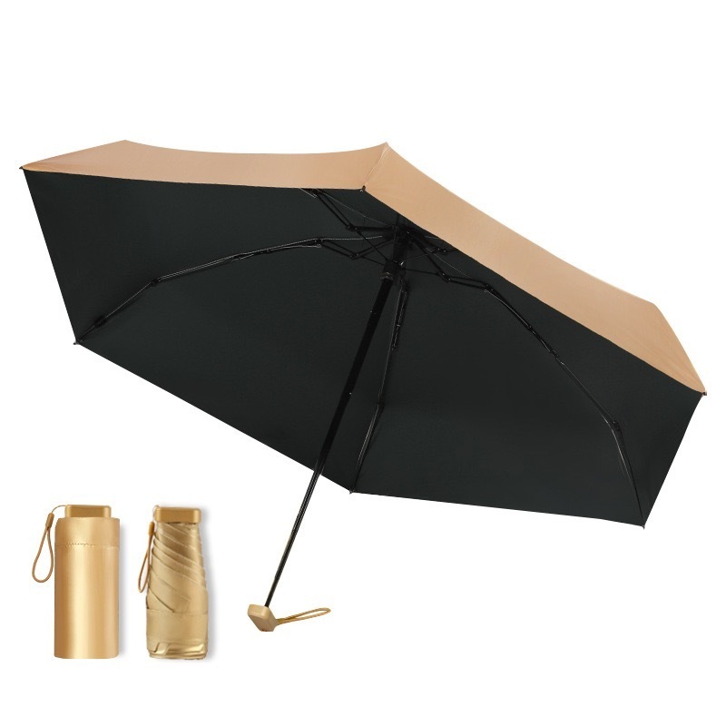 Golden glue summer outdoor portable flat sunshade 50% off five fold umbrella nice sunshade business gift advertising umbrella