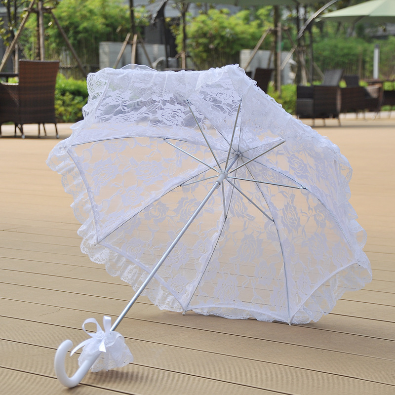 Bridal lace novia wedding craft umbrella studio wedding photography props umbrella wedding bride rose lace umbrella