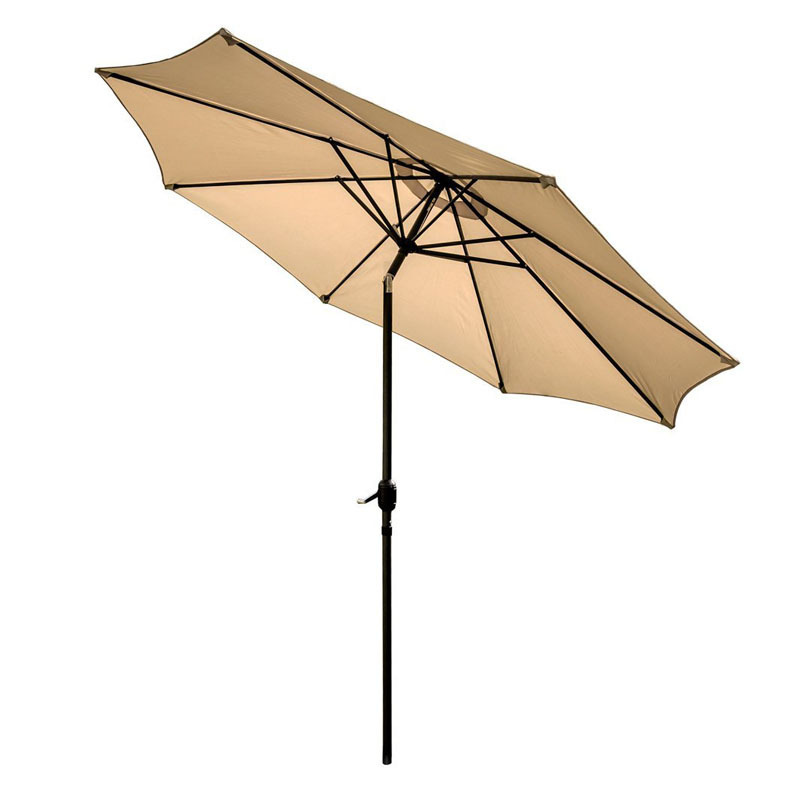 9FT Patio Umbrella with Push Button Tilt with crank UV-Proof water-proof wind-proof umbrella parasol beach Umbrella polyester