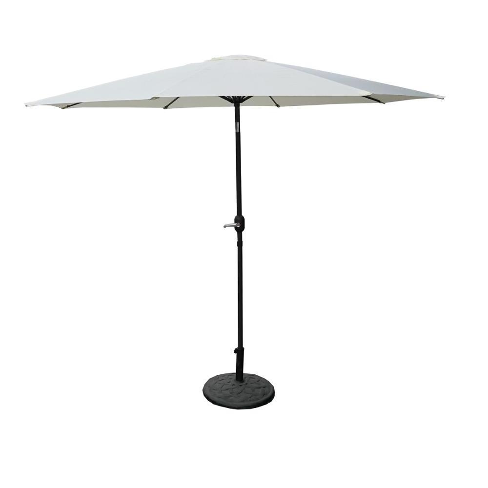 9FT Patio Umbrella with Push Button Tilt with crank UV-Proof water-proof wind-proof umbrella parasol beach Umbrella polyester