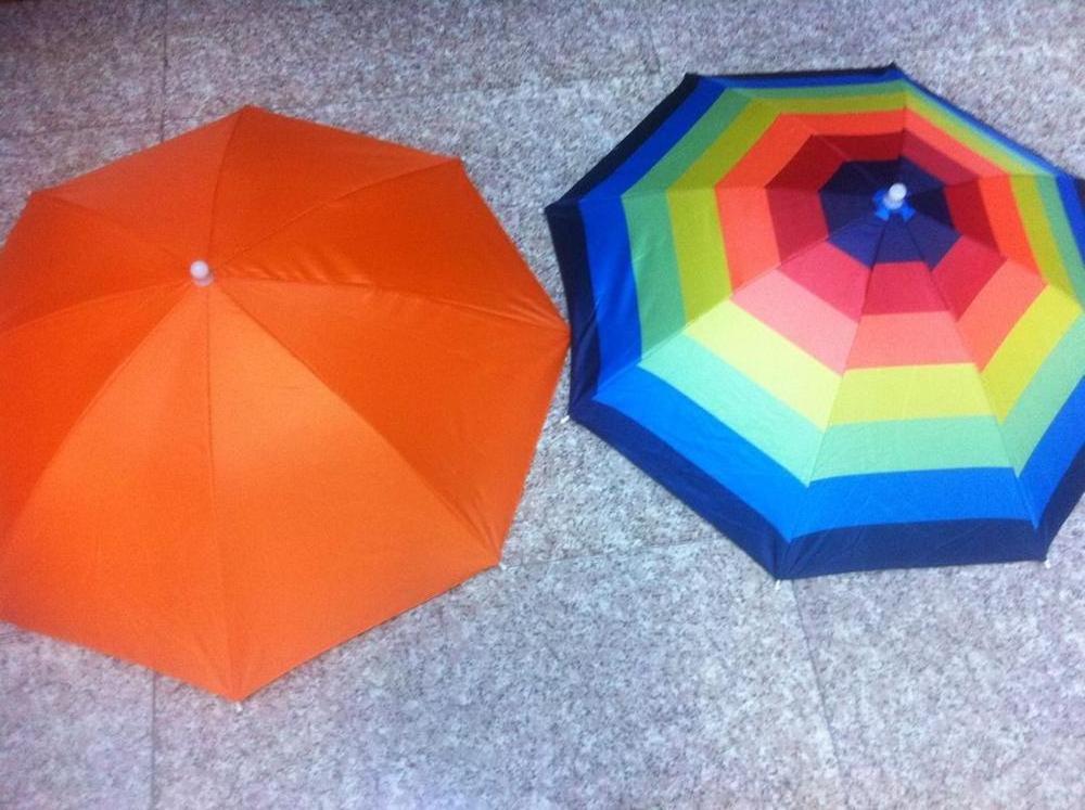 China promotional wholesale helmet umbrella hat mini sun head golf fishing camping colorful headwear hat umbrella parasol hat