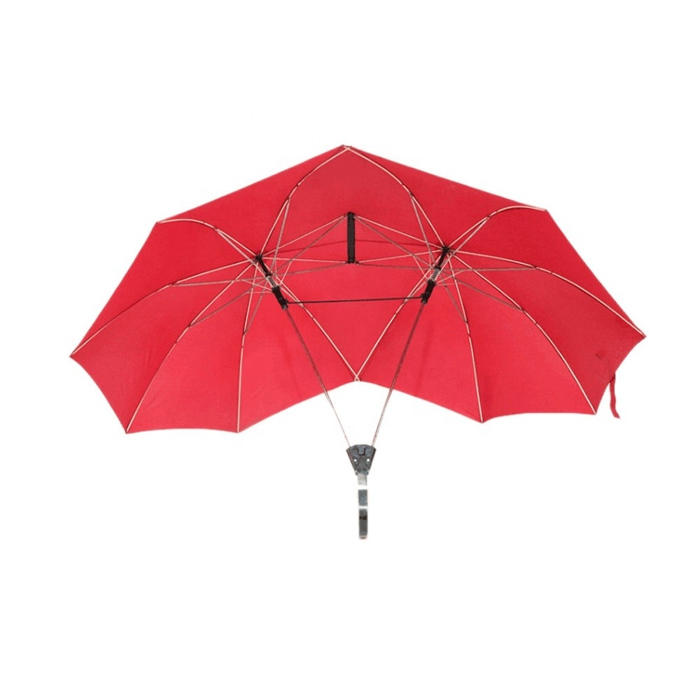 New personality custom twin folding couple durable two person tandem lover umbrella modern novelty dura-brella umbrella parasol