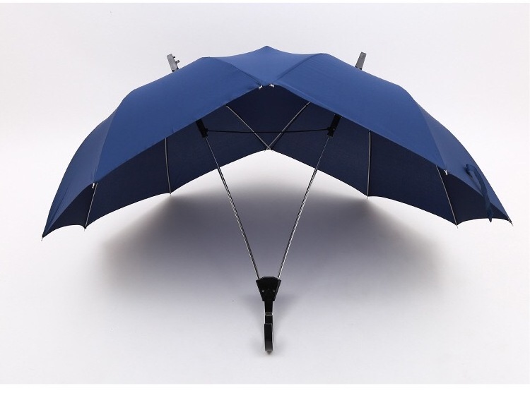 New personality custom twin folding couple durable two person tandem lover umbrella modern novelty dura-brella umbrella parasol