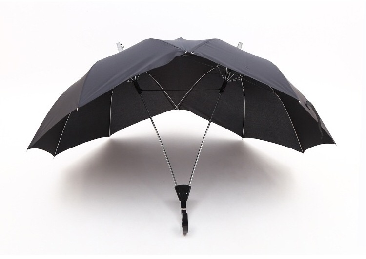 New personality custom twin folding couple durable two person tandem lover umbrella modern novelty dura-brella umbrella parasol