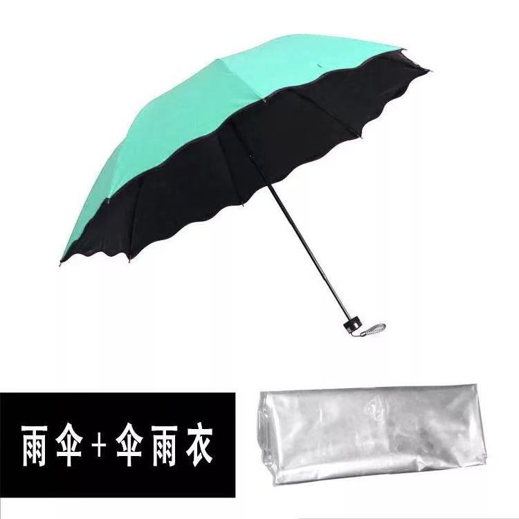 New Full body cover umbrella Water Bloom Creative Arch 3 Folding Flower Printing Magic umbrella Color Change umbrella parasol