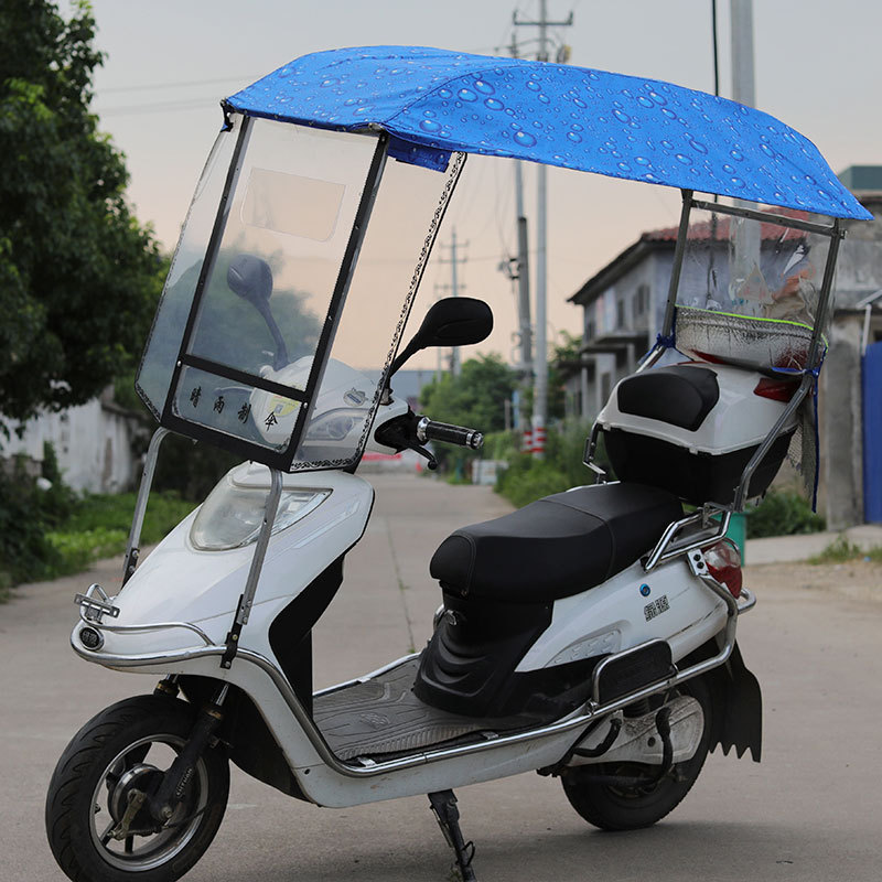 Square plus electric bike umbrella outdoor windproof sunshade cover motorcycle umbrella electric scooter umbrella canopy rain