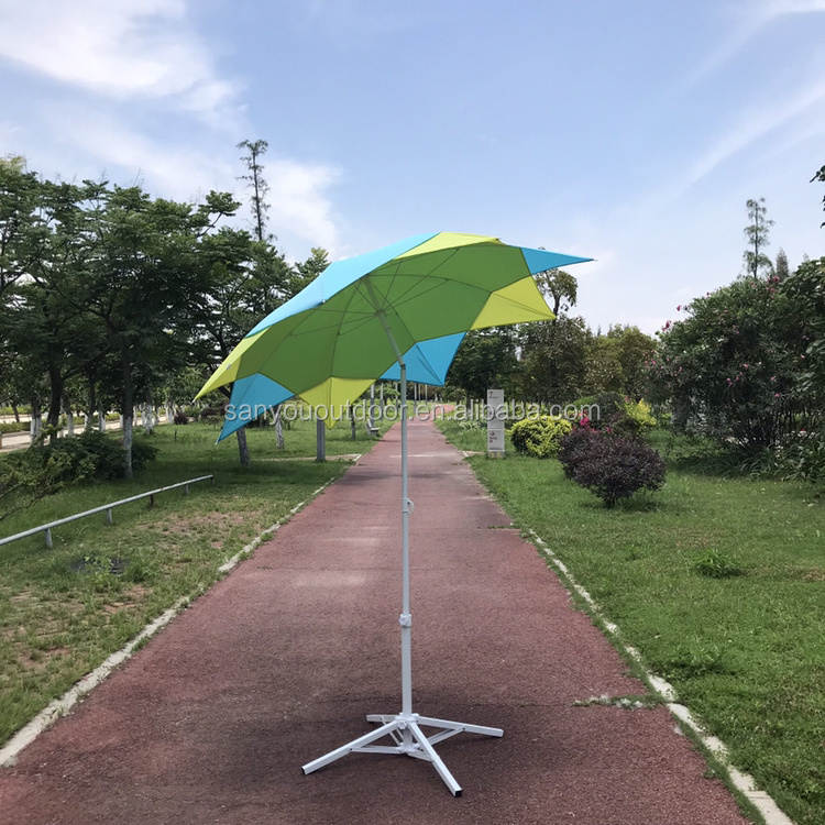 6FT New design lotus umbrella parasol durable strong windproof UVproof special with tilt beach umbrella