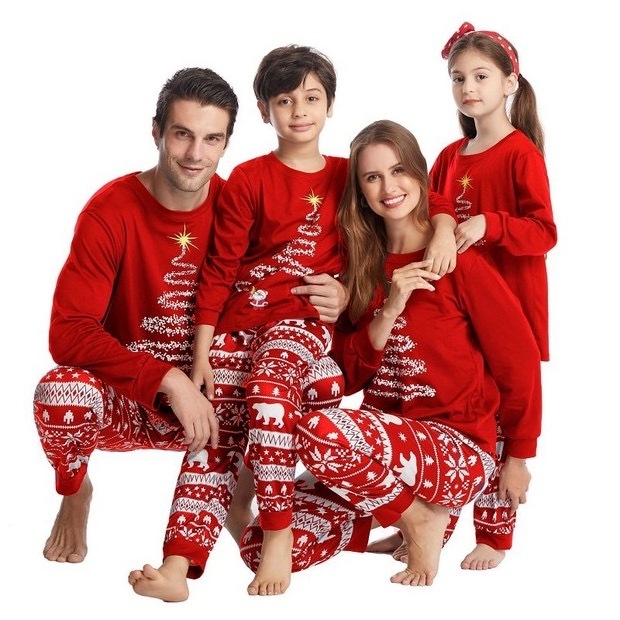 New style high quality adults kids baby women sleepwear mommy Xmas pajamas Christmas family matching outfits nightgown