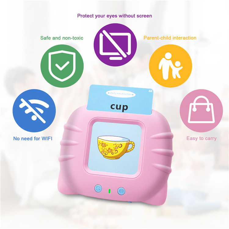 Preschool Learning Toys Early Educational Intelligent Electric Kids Language Card Reader Words Reading Learning Machine