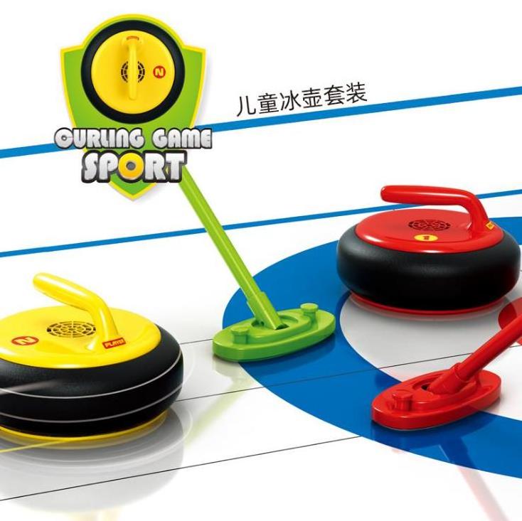 Children's indoor and outdoor sports electric lighting curling ball parent-child group building curling toys