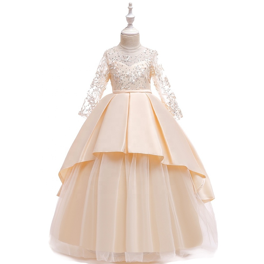 Flower Girls Dress Summer Kids Elegant Princess Dresses For Girls Wedding Party Dress Bridesmaid Children Clothing 10 12 14 Year