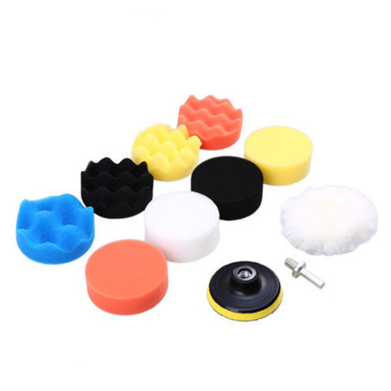 Car Polishing Pad Buffing Foam Sponge Pad Cone Polisher Buffer Pad Automotive Waxing Kit for Car Wheel Hub Headlight Polishing