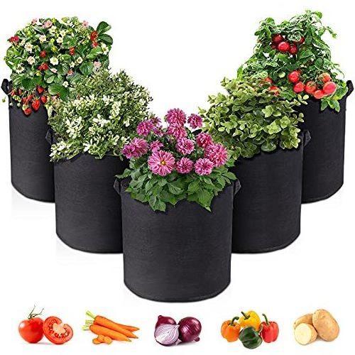 1 3 5 7 10 15 20 25 30 35 50 Gallon Felt Plant Grow Bags felt plant barrel Thickened Garden Non Woven Felt Flower Pot