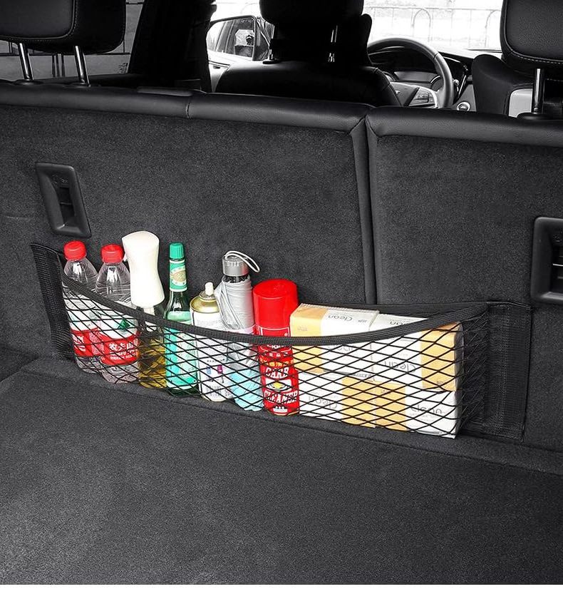 3 Layer Car Mesh Organizer Net Pocket Purse Holder Between Seat&Car Cargo Net Car Trunk Storage Wall Sticker Organizer Pouch Bag