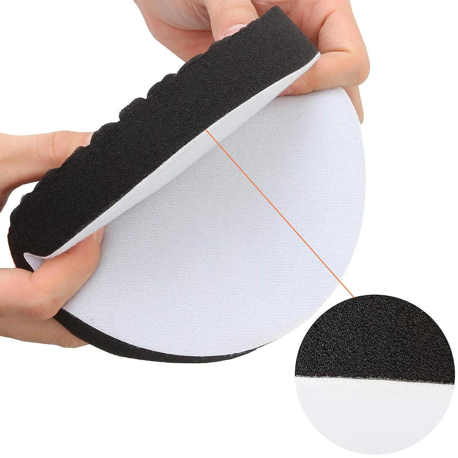 Round Shape Hand Polishing Sponge Pads Kit Detailing Buffing Pads for Waxing Polishing Paint Ceramic Glass Wax Applicator Pad