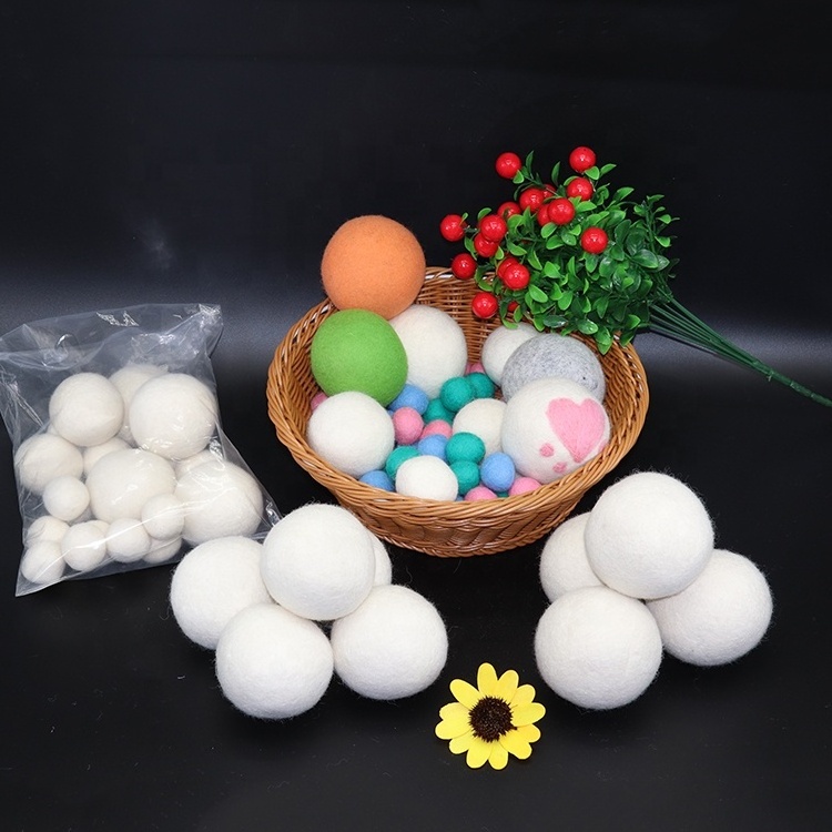 Wool Durable Needle Felt Padel Tennis Ball Pros 2Cm Dry Cleaning Felt Laundry Dryer Ball