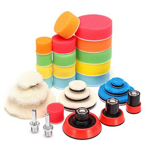 Car Polishing Pad Buffing Foam Sponge Pad Cone Polisher Buffer Pad Automotive Waxing Kit for Car Wheel Hub Headlight Polishing