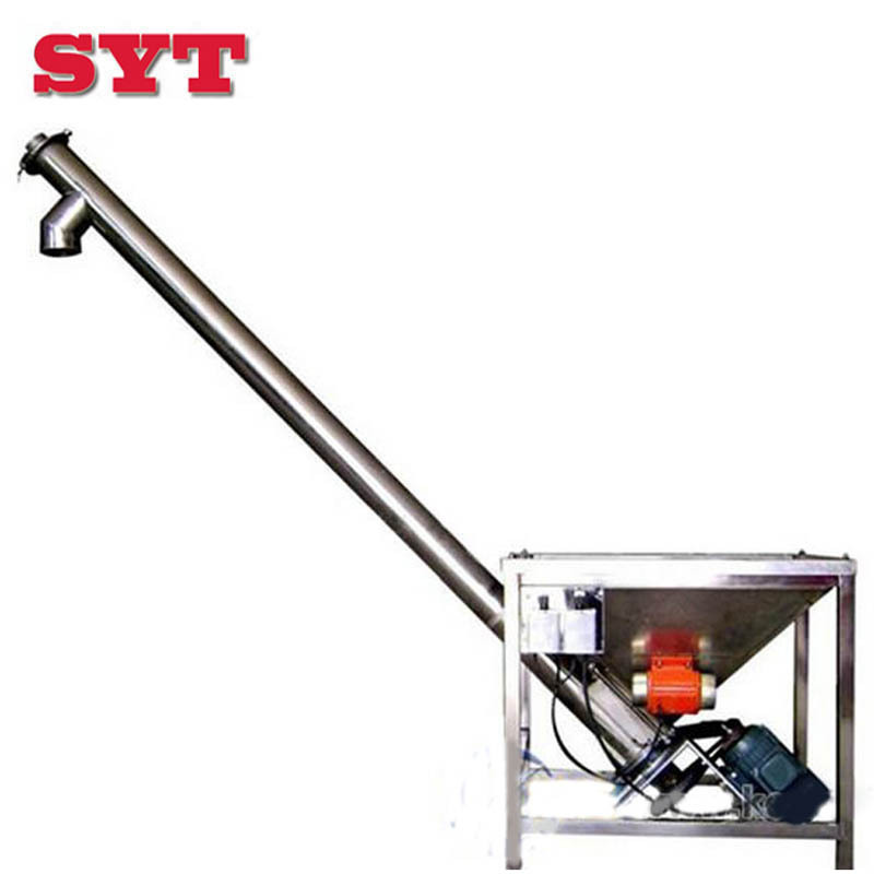 Food Industry Salt Screw Auger Conveyor with Hopper Conveyor System Stainless Steel Material Transimission Sus304/carbon Steel