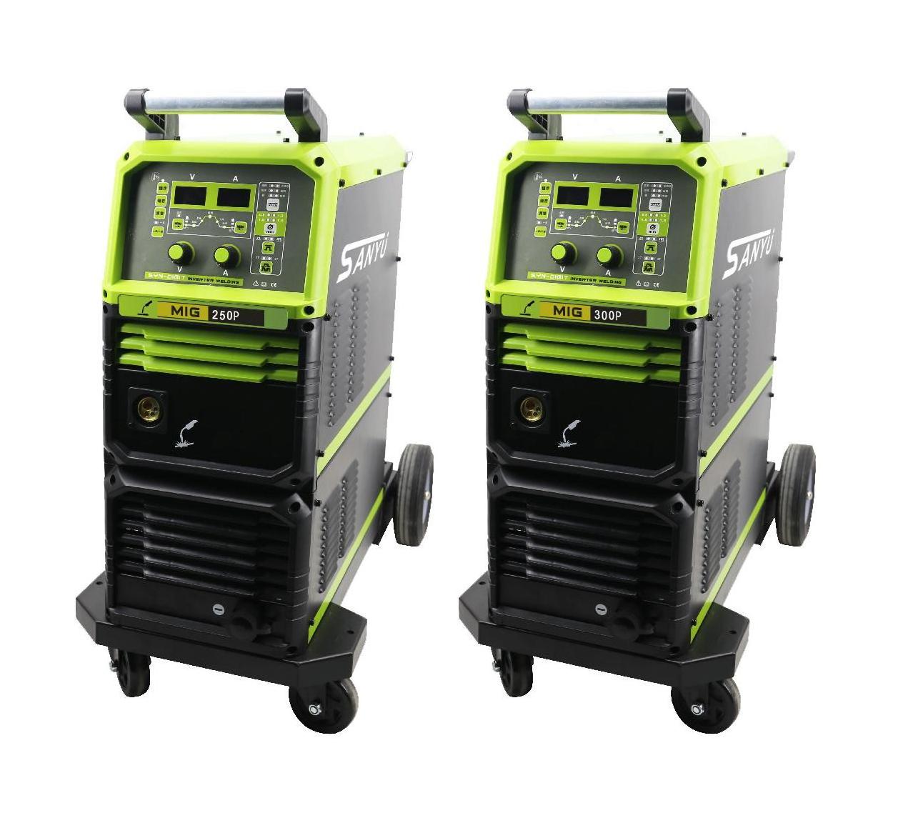 SANYU MIG-300P Welding Machine CO2 Gas Shielded Welder AC1-220V With Pulse Inside Wire Feeder For Aluminum Carbon Steel