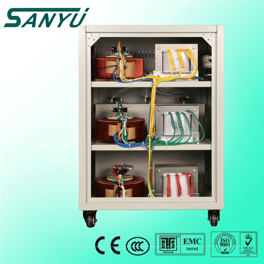 SANYU 15KVA single phase three phase SVC main automatic voltage stabilizer, regulator