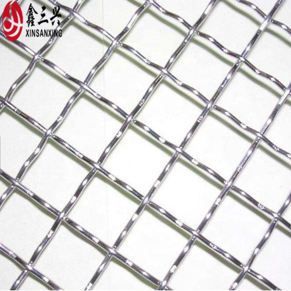 1.6x10mm Stainless Steel Corrugated Mesh Grid 304 double crimped wire mesh