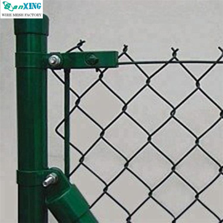 galvanized chain link fence wire mesh 100 ft roll cyclone wire black chain link fence for sale