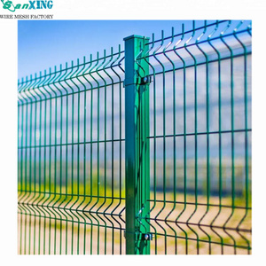 Wholesale PVC Coated Triangle Bending Perimeter Nylofor Fence/curvy welded wire mesh fence netting