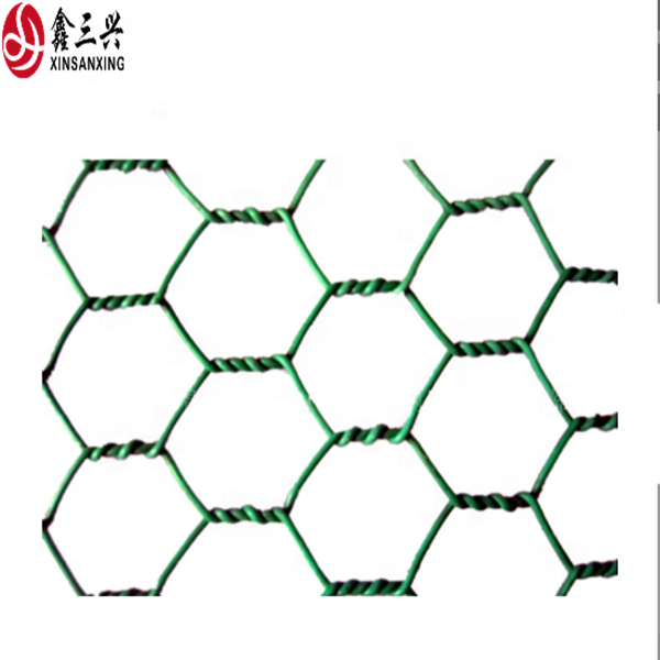 Green pvc-coated hexagonal mesh Rabbit Cage/PVC Coated Chicken Wire Netting