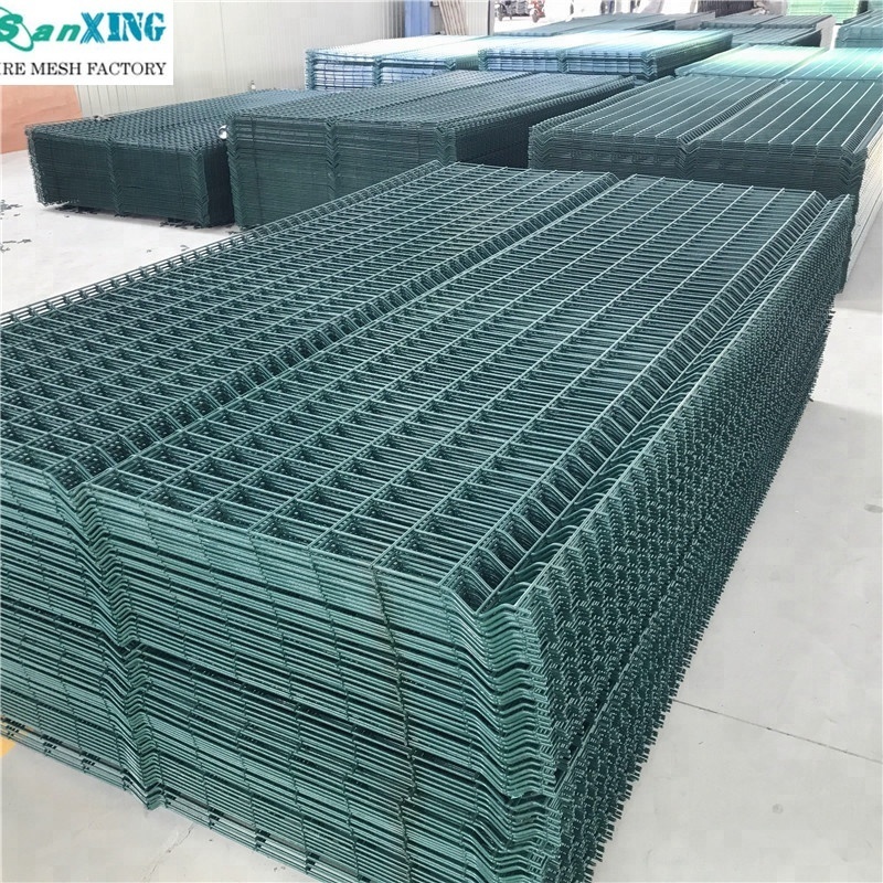 Wholesale PVC Coated Triangle Bending Perimeter Nylofor Fence/curvy welded wire mesh fence netting