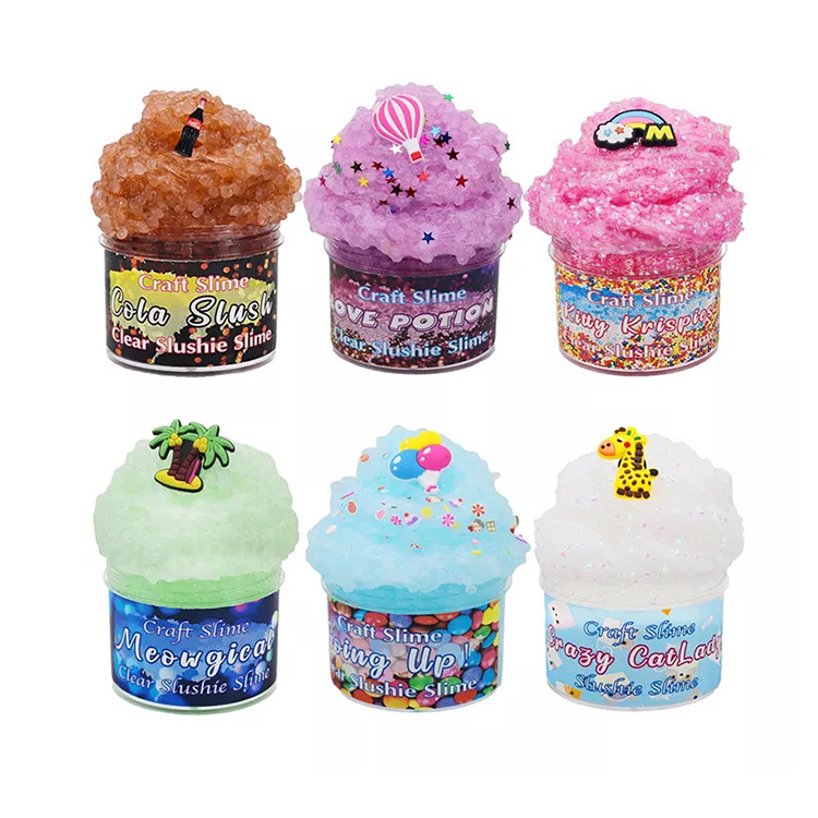 Hot Selling Children Toys Color Mud Rice Grain Slime Foaming Glue Puzzle Decompression Crystal Mud Slime Toys