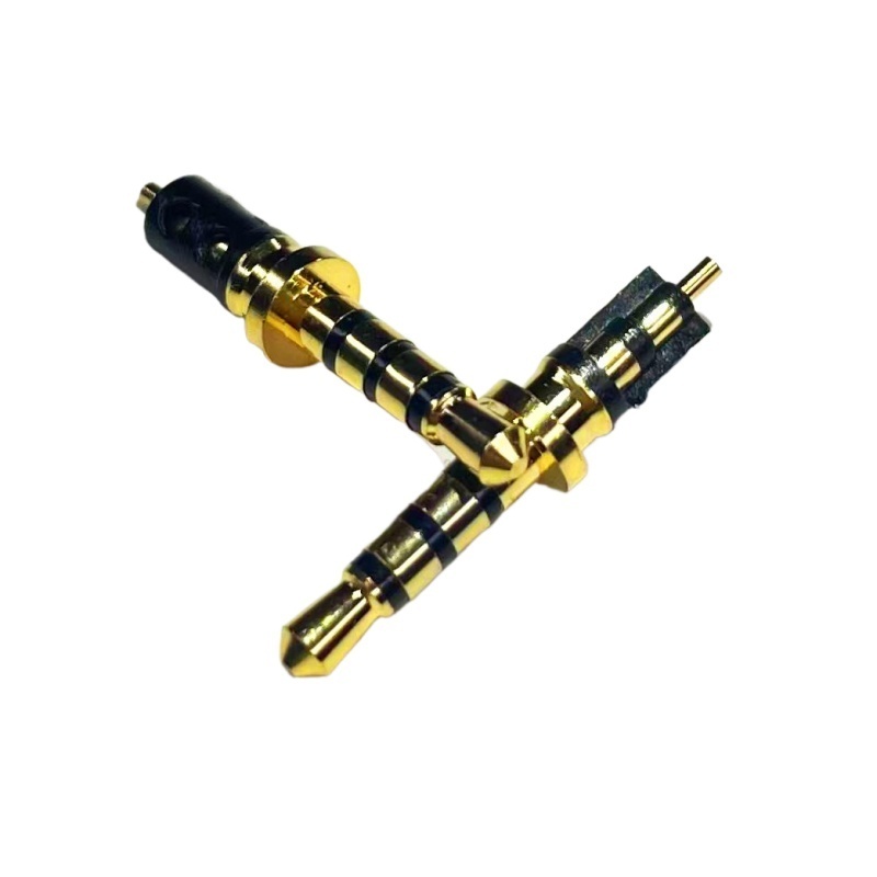 Best sale Gold 2.5mm Stereo 4Pole  Microphone Plug 21L Nickel Plating Dc Power Plug For Headphone Plug Audio Video Connectors